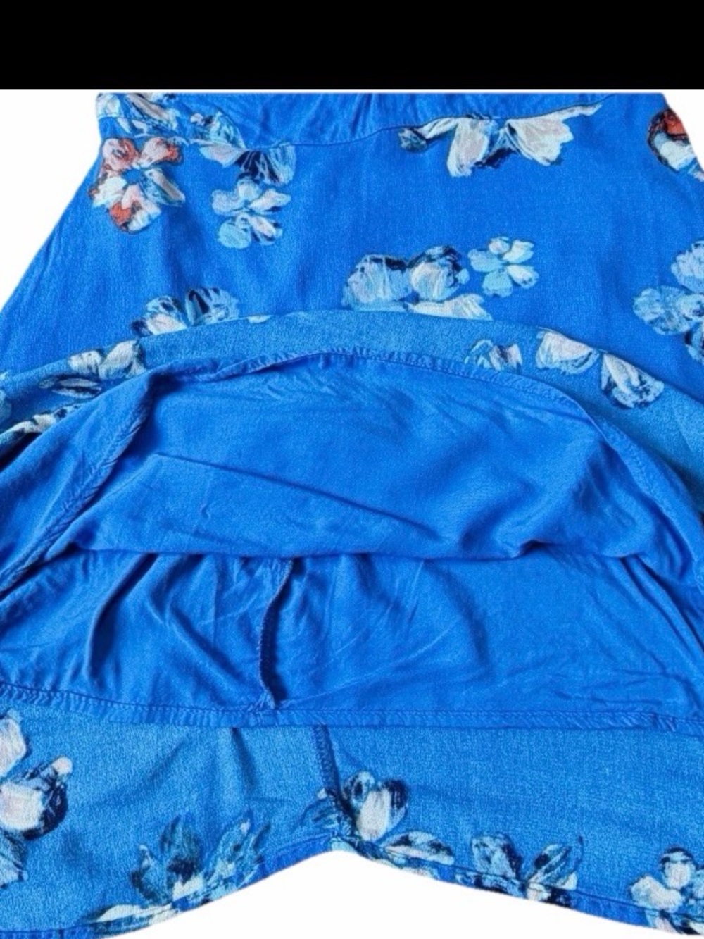 Lulus Women’s Bloomin' Love Blue Floral Pattern Skater Dress Size M - Picture 8 of 12